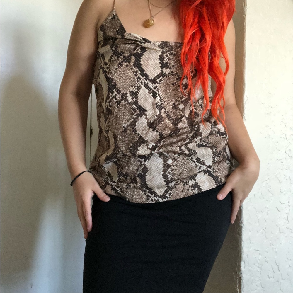 Snake print top